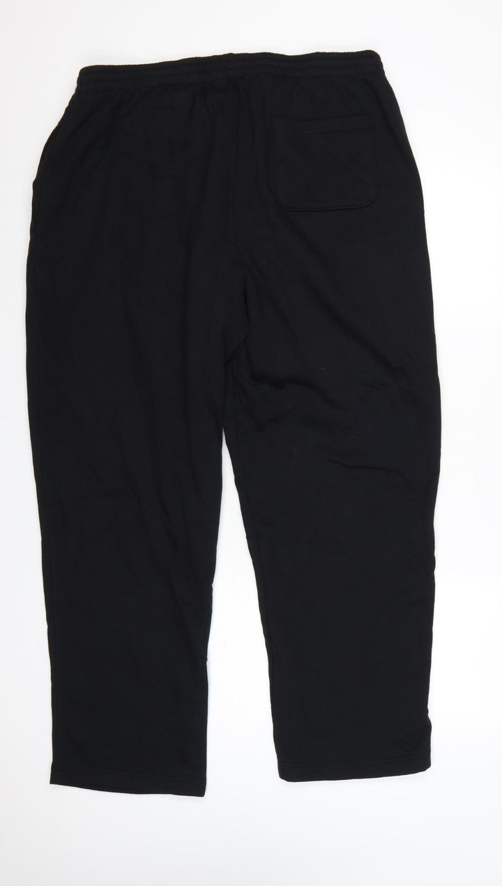 Cotton Traders Men's Black 3XL Sweatpants Elastic Waist Jersey Trousers