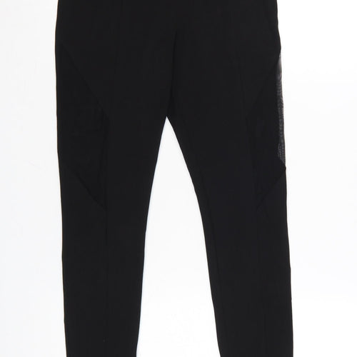 Miss Selfridge Women Black UK 8 Ankle Leggings Polyester Blend