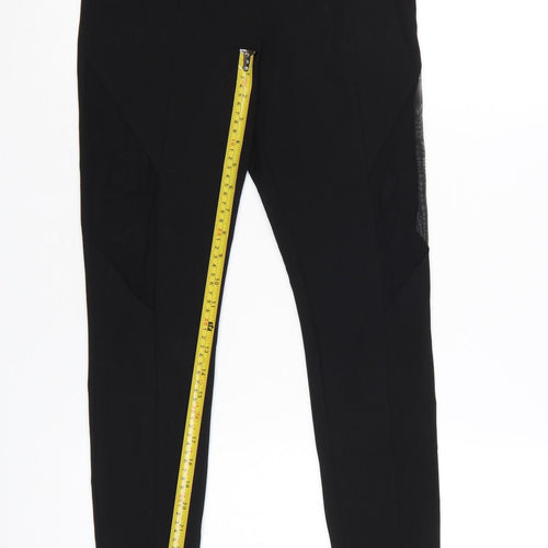 Miss Selfridge Women Black UK 8 Ankle Leggings Polyester Blend