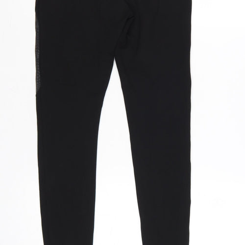 Miss Selfridge Women Black UK 8 Ankle Leggings Polyester Blend