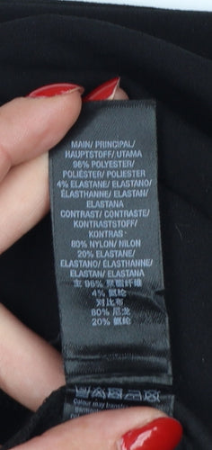 Miss Selfridge Women Black UK 8 Ankle Leggings Polyester Blend