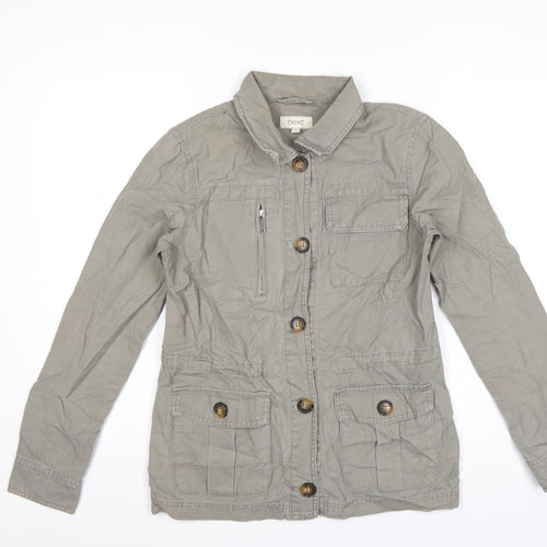 Next Women's Beige Military Style Cotton Jacket Size 6
