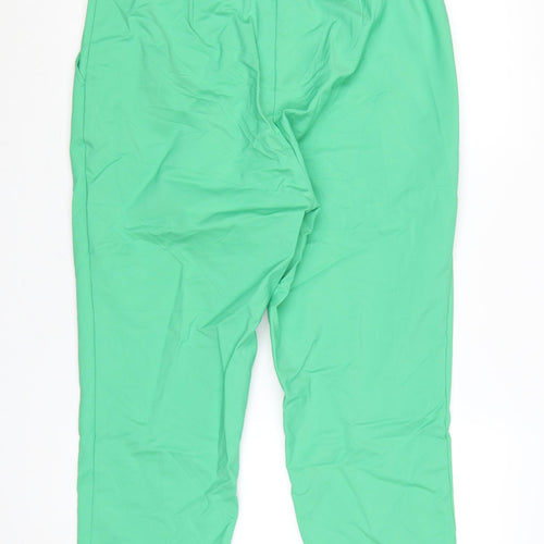 Marks and Spencer Women's Green Cotton Stretch Capri Trousers Size 18