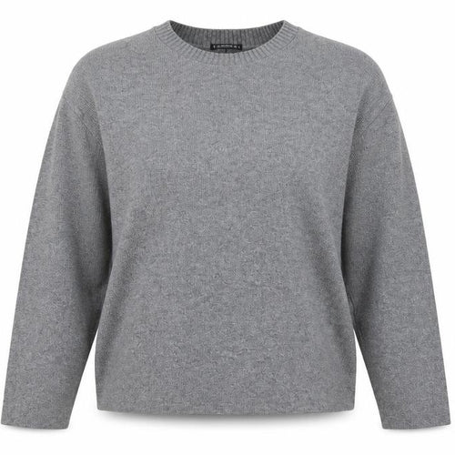 Stradivarius Women’s Grey Cotton Blend Crew Neck Jumper Size L