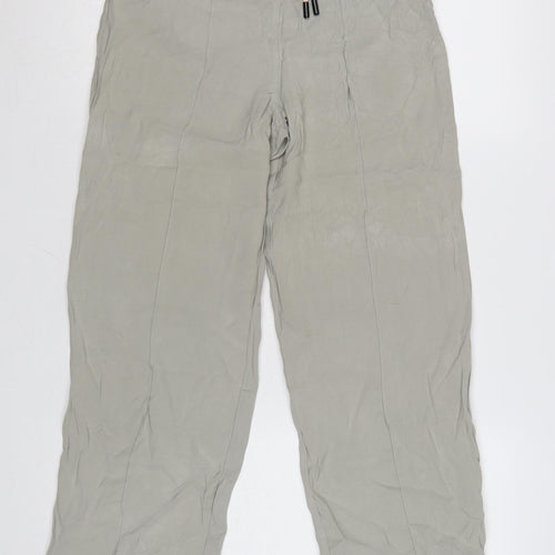 Topshop Women’s Beige Relaxed Straight Trousers Size 8