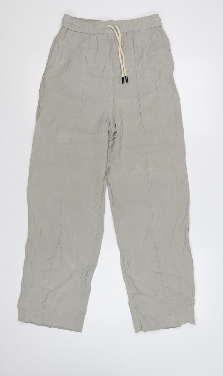 Topshop Women’s Beige Relaxed Straight Trousers Size 8
