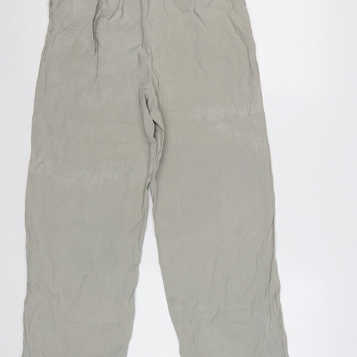Topshop Women’s Beige Relaxed Straight Trousers Size 8