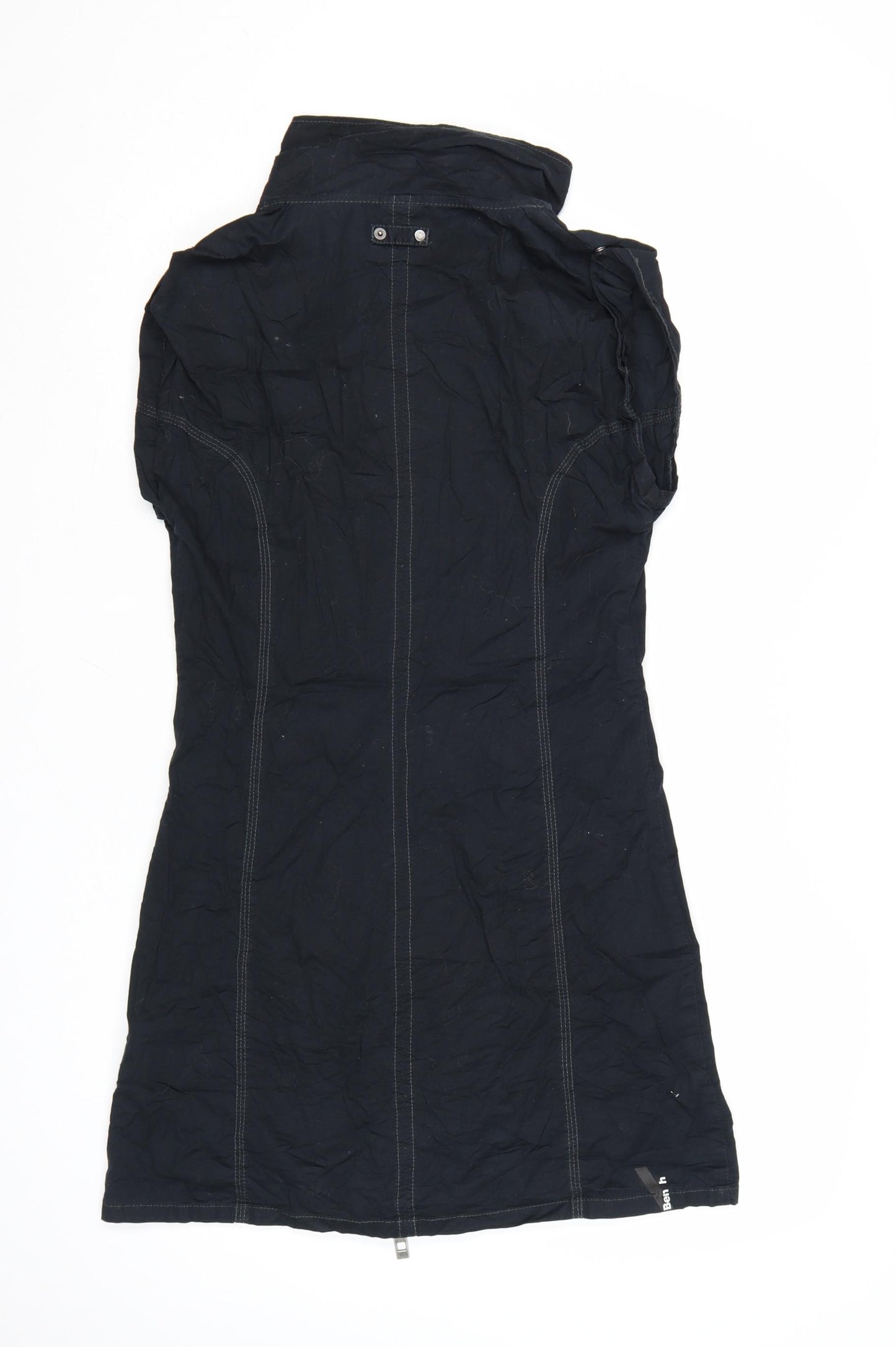 Bench Women Black Medium Sleeveless Zip Shirt Dress