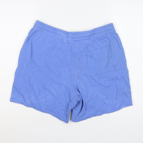 ASOS DESIGN Mens Blue L Sweat Shorts Elastic Waist Cotton Casual