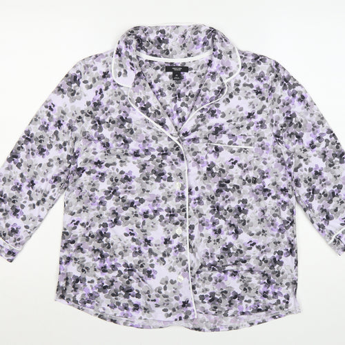 Simply Vera Vera Wang Women's Multicoloured Floral Jersey Pyjama Top M