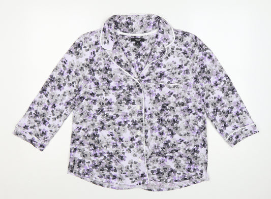 Simply Vera Vera Wang Women's Multicoloured Floral Jersey Pyjama Top M