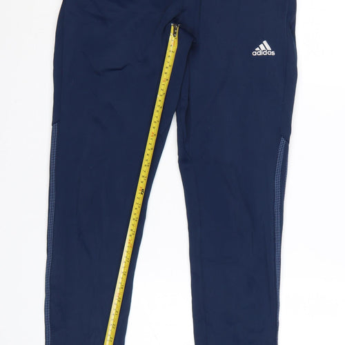 Adidas Men Blue Slim Fit Jogger Trousers Size S