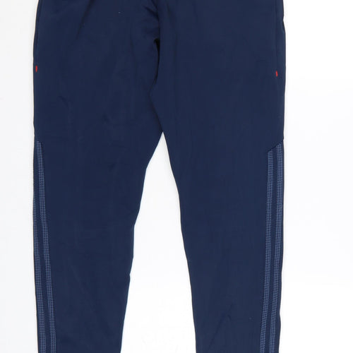Adidas Men Blue Slim Fit Jogger Trousers Size S