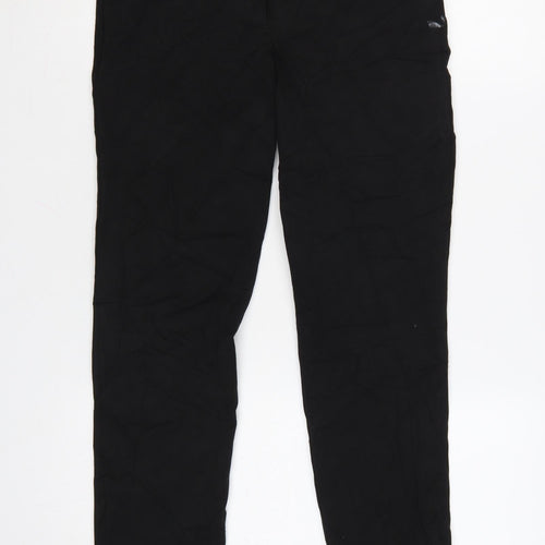 Marks and Spencer Women's Black Regular Straight Trousers Size 8