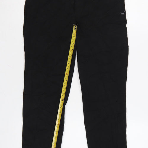 Marks and Spencer Women's Black Regular Straight Trousers Size 8