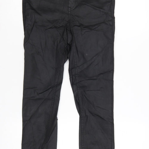 Zara Womens Black Slim Trousers Size 10 Cotton Blend
