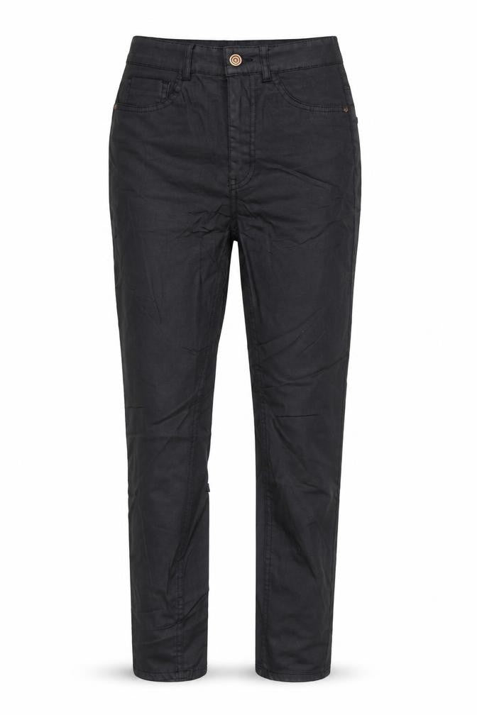 Front view of Zara women’s black slim trousers, size UK 10, cotton blend