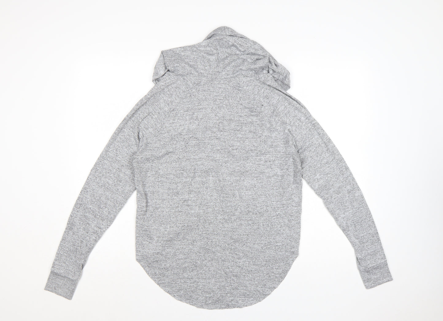 GAP Womens Grey XS Lace-Up Hoodie Pullover Long Sleeve Top