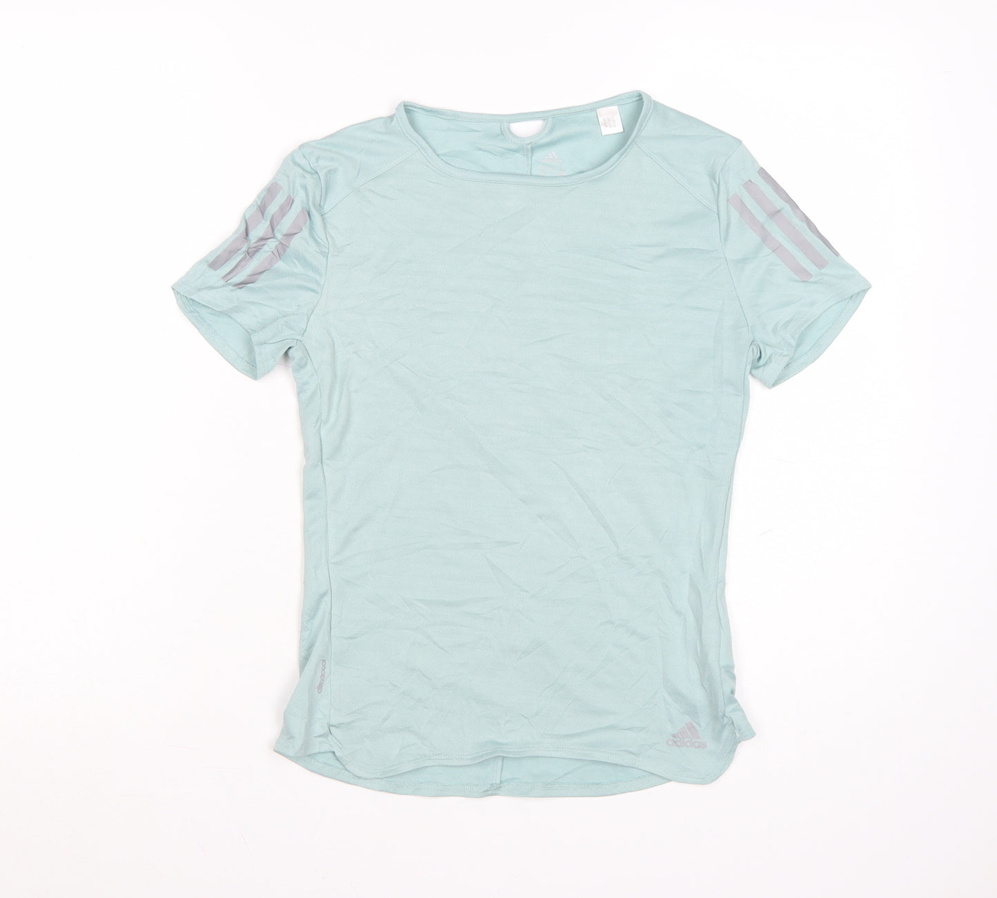 adidas Women Blue XS Climalite Running T-Shirt Lightweight Top