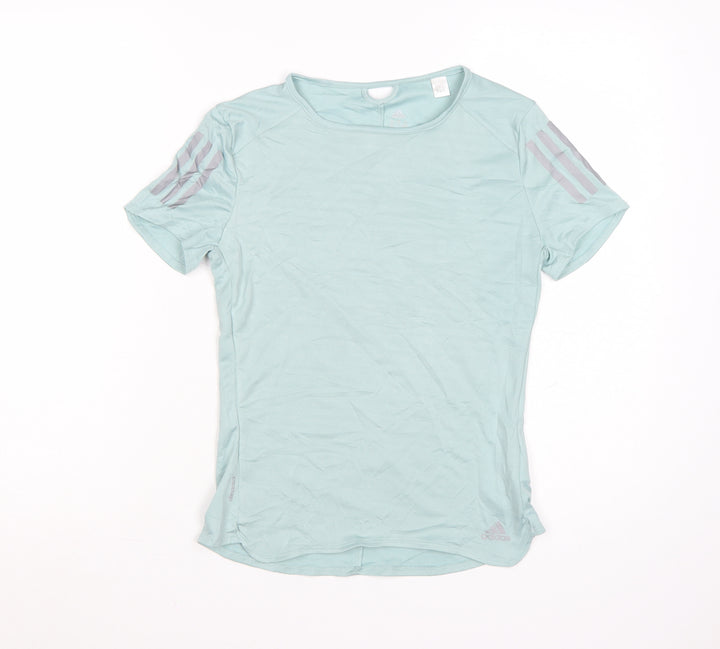 adidas Women Blue XS Climalite Running T-Shirt Lightweight Top