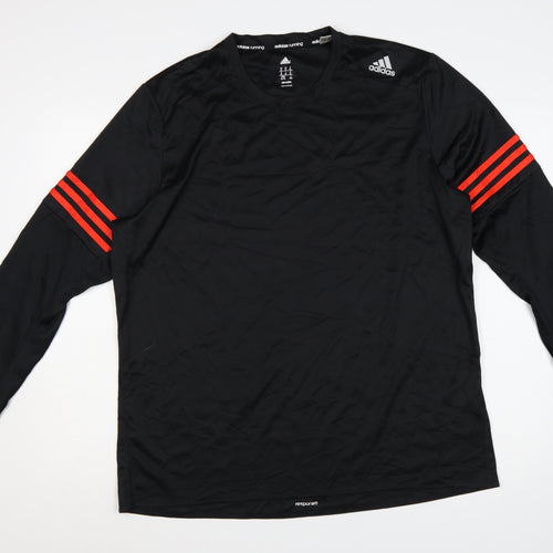 Adidas Men's Black XL Long Sleeve Running T-Shirt Climalite