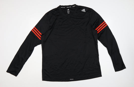 Adidas Men's Black XL Long Sleeve Running T-Shirt Climalite
