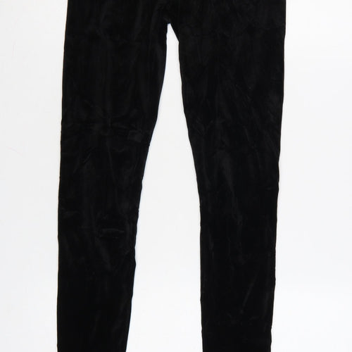 Miss Selfridge Women’s Black Velvet Stretch Ankle Leggings Size 10