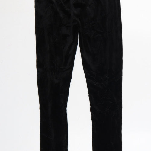 Miss Selfridge Women’s Black Velvet Stretch Ankle Leggings Size 10