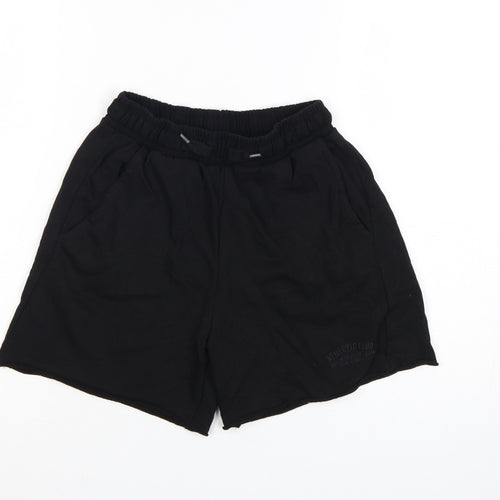 H&M Divided Womens Black XS Sweat Shorts Lightweight Cotton Blend