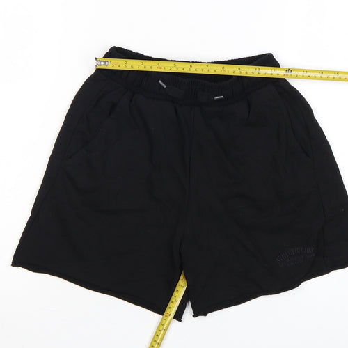 H&M Divided Womens Black XS Sweat Shorts Lightweight Cotton Blend