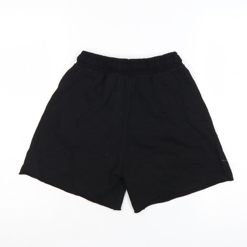 H&M Divided Womens Black XS Sweat Shorts Lightweight Cotton Blend