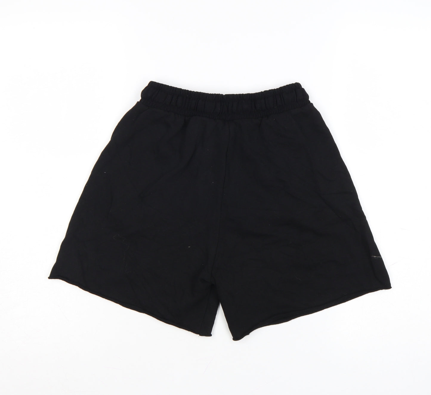H&M Divided Womens Black XS Sweat Shorts Lightweight Cotton Blend
