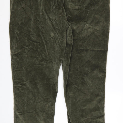 Cotton Traders Men’s Green Corduroy Jogger Trousers 2XL Relaxed Fit