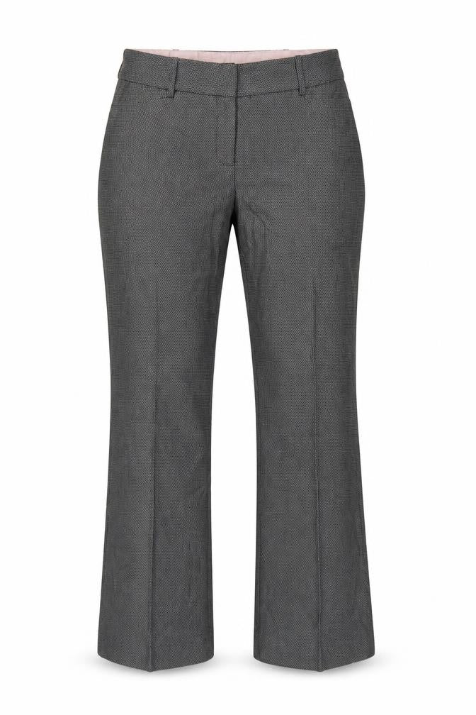 Next Women Grey Straight Leg Trousers Size 8 Viscose Blend Workwear