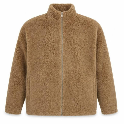 ASOS Men’s Brown Fleece Zip Jacket Size L Regular Fit