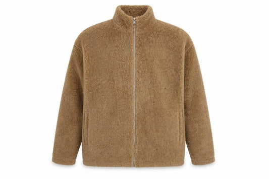 ASOS Men’s Brown Fleece Zip Jacket Size L Regular Fit
