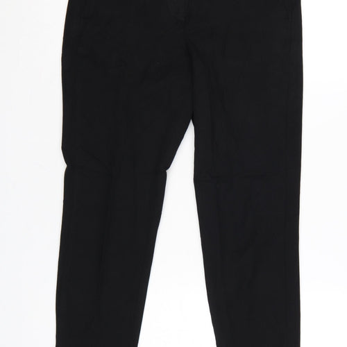 Marks and Spencer Women Black Size 10 Slim Tapered Trousers