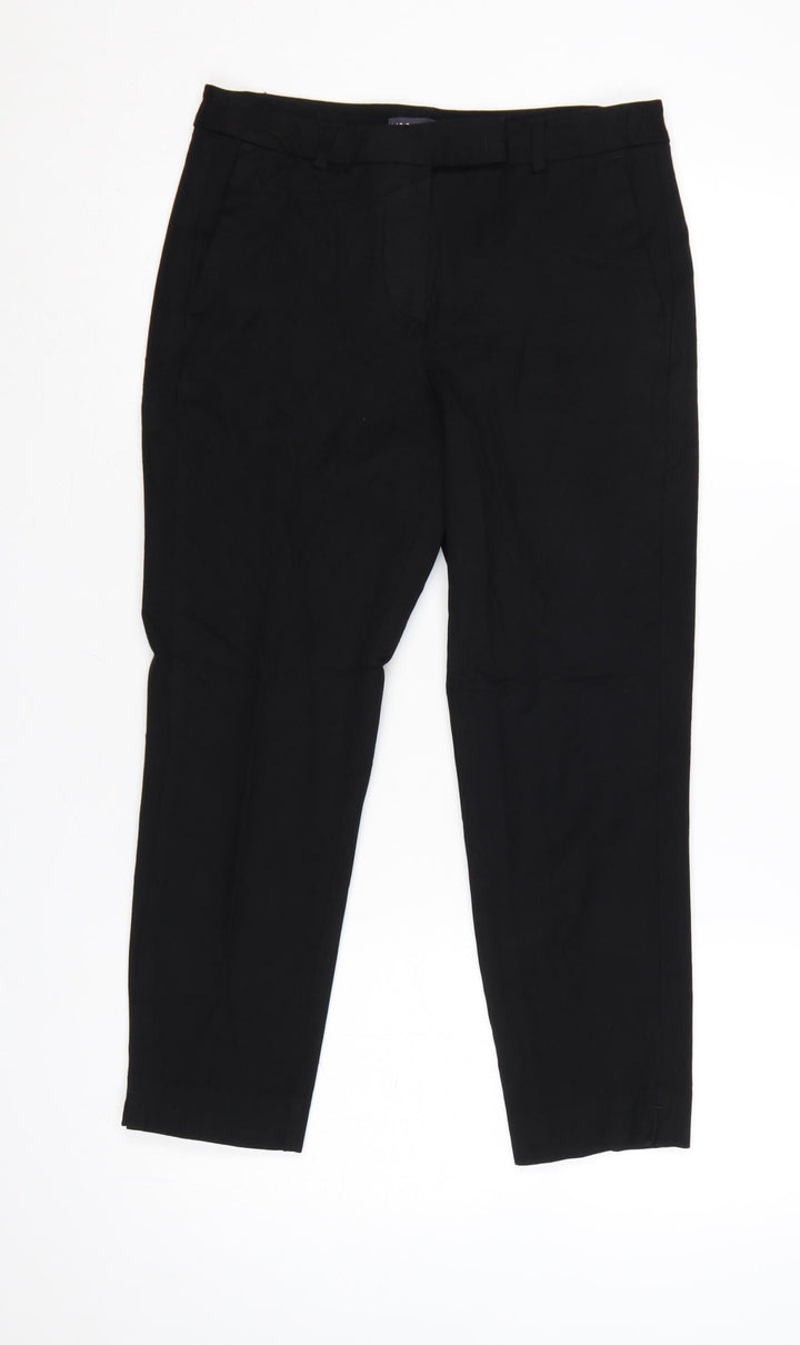 Marks and Spencer Women Black Size 10 Slim Tapered Trousers