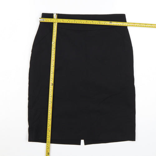 Oasis Womens Black Size 10 Pencil Knee Length Work Skirt