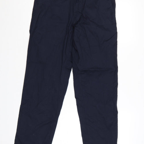 Marks and Spencer Blue Harbour Men's Navy Chino Trousers 32W 31L Regular Fit