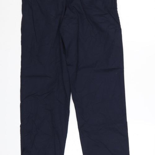 Marks and Spencer Blue Harbour Men's Navy Chino Trousers 32W 31L Regular Fit