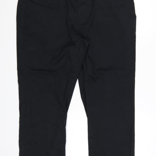 Marks and Spencer Men's Black Chino Trousers Size 40 Short Leg