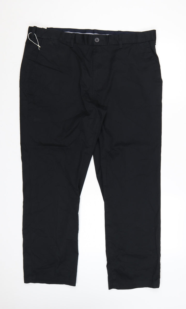 Marks and Spencer Men's Black Chino Trousers Size 40 Short Leg