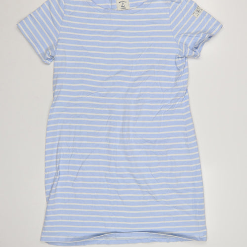 Joules Womens Blue Striped Cotton T-Shirt Dress Size 16