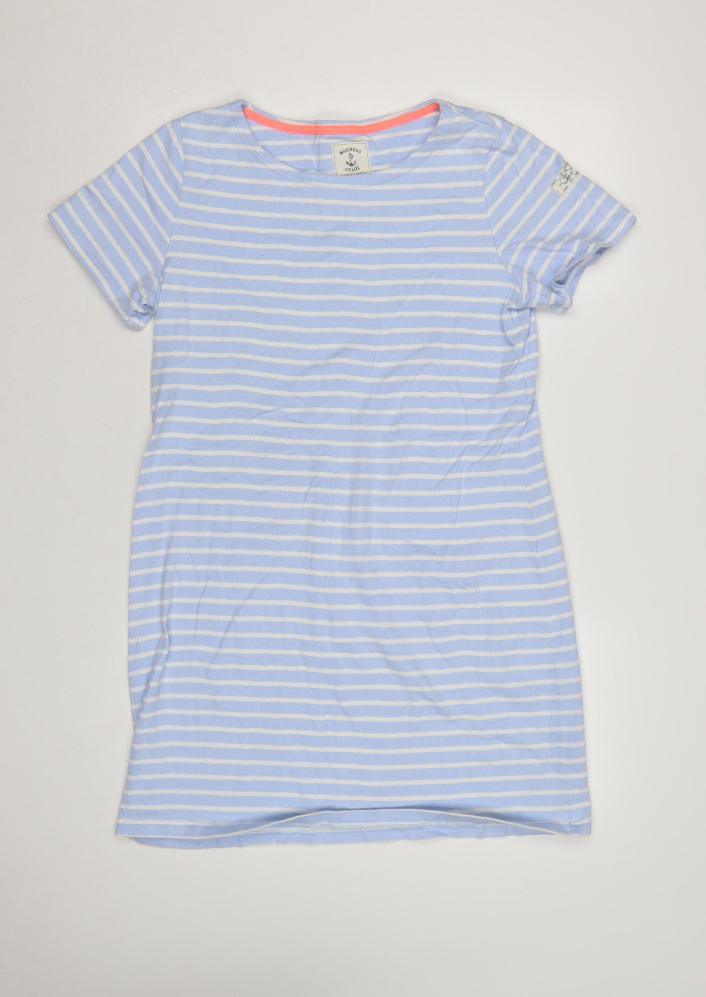 Joules Womens Blue Striped Cotton T-Shirt Dress Size 16