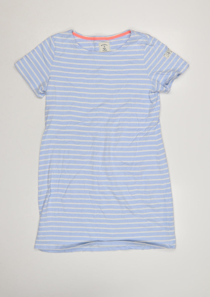 Joules Womens Blue Striped Cotton T-Shirt Dress Size 16