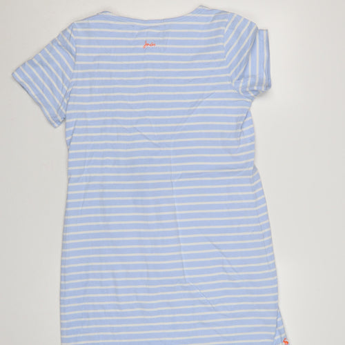 Joules Womens Blue Striped Cotton T-Shirt Dress Size 16
