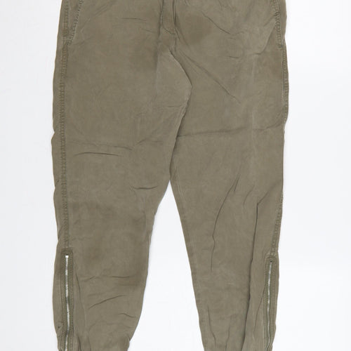 Gap Women's Green Lyocell Jogger Trousers Size S Elastic Waist