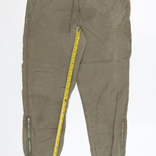 Gap Women's Green Lyocell Jogger Trousers Size S Elastic Waist
