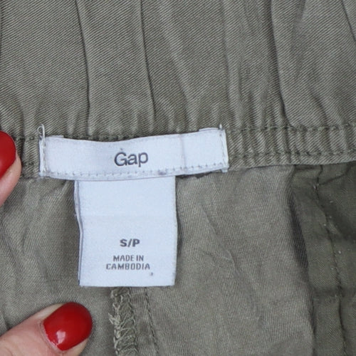 Gap Women's Green Lyocell Jogger Trousers Size S Elastic Waist
